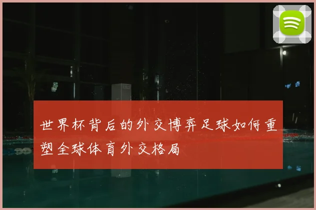 世界杯背后的外交博弈足球如何重塑全球体育外交格局